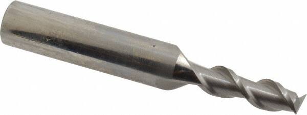 Square End Mill: 1/4'' Dia, 3/4'' LOC, 2 Flutes, Solid Carbide MPN:69071-00-W