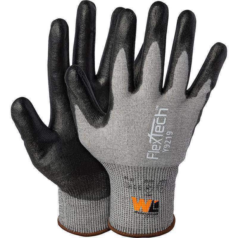 Cut-Resistant Gloves: Size L, ANSI Cut A9, Polyurethane, HPPE, Nylon & Glass MPN:Y9219L