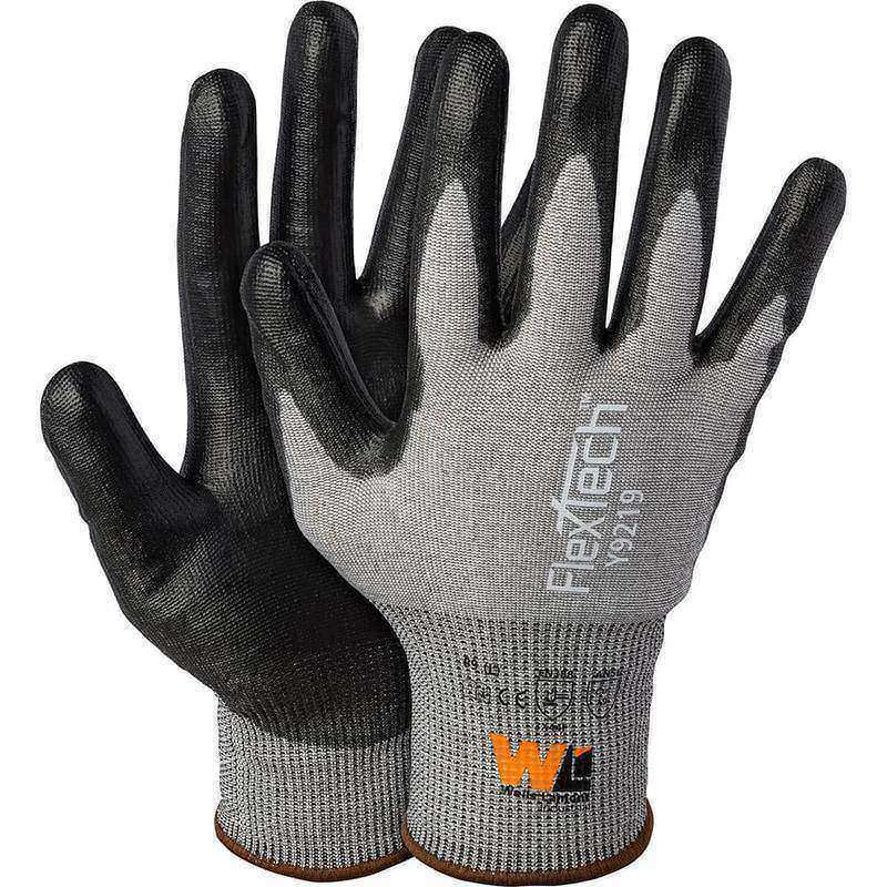 Cut-Resistant Gloves: Size M, ANSI Cut A9, Polyurethane, HPPE, Nylon & Glass MPN:Y9219M