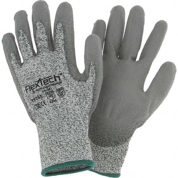 Cut, Puncture & Abrasive-Resistant Gloves: Size M, ANSI Cut A2, ANSI Puncture 3, Polyurethane, Polyethylene MPN:Y9265M