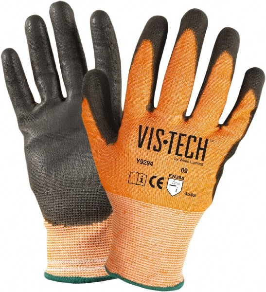 Cut, Puncture & Abrasive-Resistant Gloves: Size L, ANSI Cut A4, ANSI Puncture 4, Polyurethane, Dyneema MPN:Y9294L