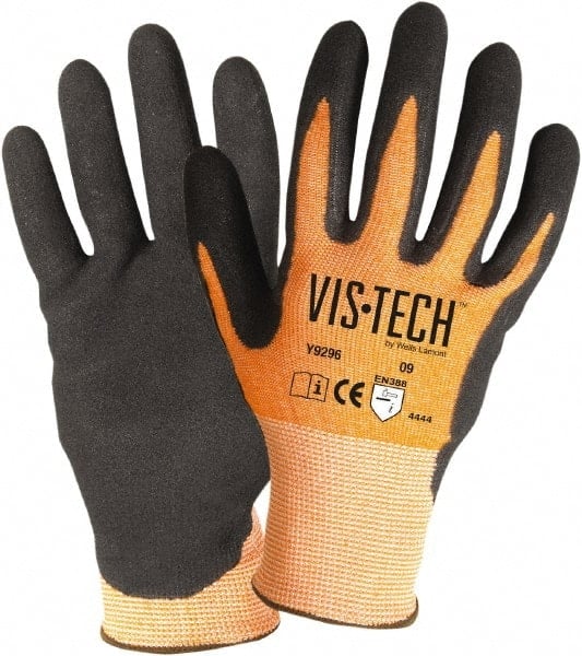 Cut, Puncture & Abrasive-Resistant Gloves: Size M, ANSI Cut A4, ANSI Puncture 4, Nitrile, Dyneema MPN:Y9296M