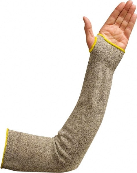 Cut & Puncture-Resistant Sleeves: Size Standard, Fiber, White & Yellow, ANSI Cut A3 MPN:SKC-18