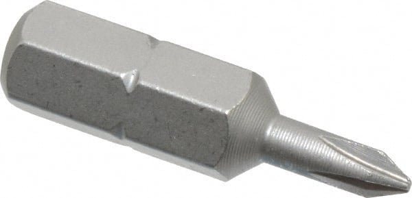 Phillips Screwdriver Insert Bit: #0 Point, 1/4