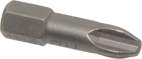 Phillips Screwdriver Insert Bit: #3 Point, 1/4