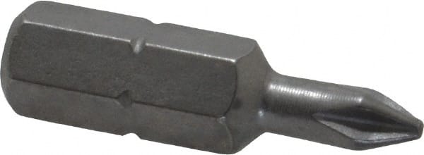 Phillips Screwdriver Insert Bit: #1 Point, 1/4