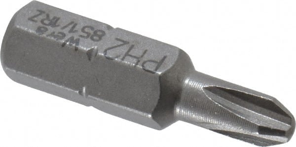 Phillips Screwdriver Insert Bit: #2 Point, 1/4