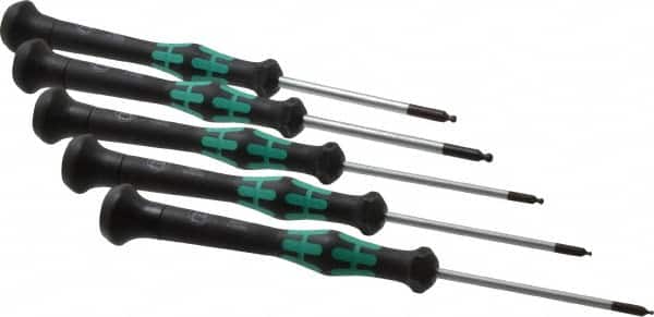5 Piece, 1.3 to 3mm Ball End Hex Driver Set MPN:05345275001