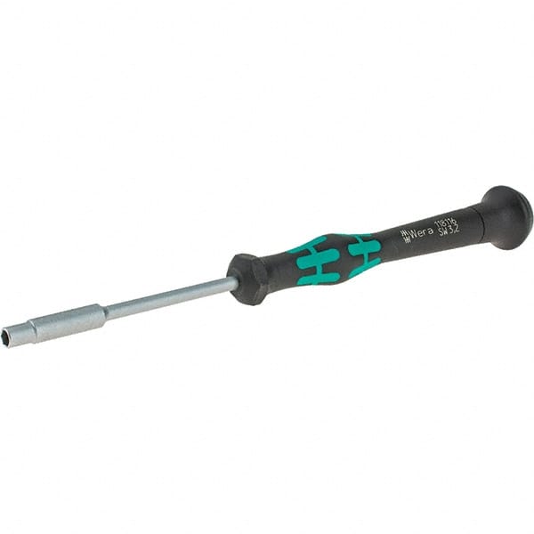 Precision Nut Driver: Solid Shaft, Cushion Grip Handle, 6-1/4