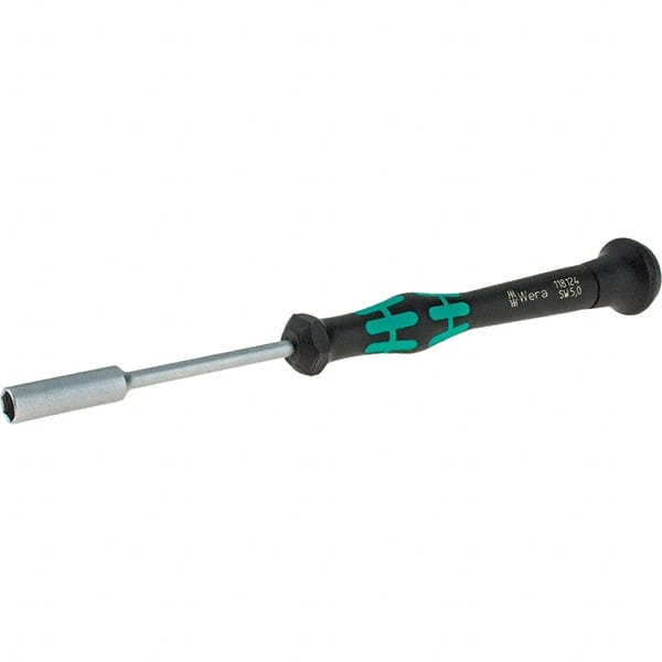 Precision Nut Driver: Solid Shaft, Cushion Grip Handle, 6-1/4