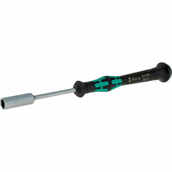 Precision Nut Driver: Solid Shaft, Cushion Grip Handle, 6-1/4