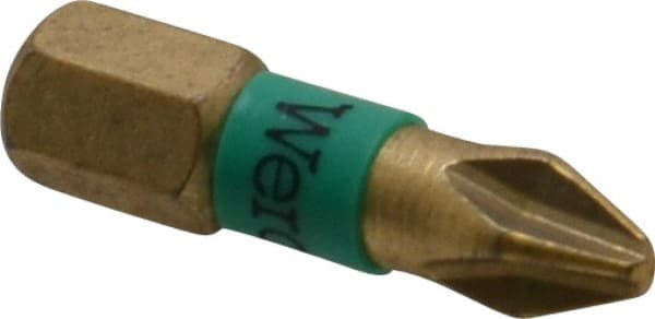 Power Screwdriver Bit: #2 Phillips, PH2 Speciality Point Size, 1/4