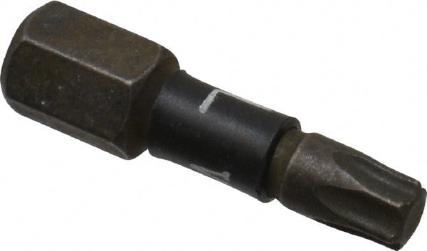 Power Screwdriver Bit: T25 Torx, TX25 Speciality Point Size, 1/4