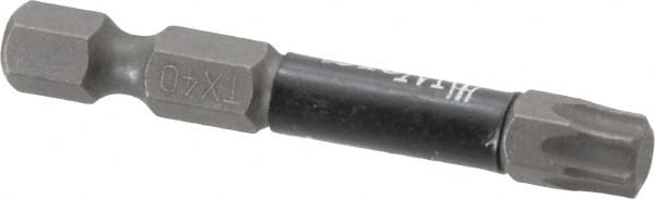 Power Screwdriver Bit: T40 Torx, TX40 Speciality Point Size, 1/4