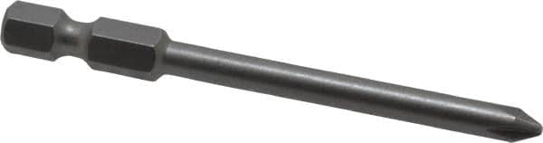 Power Screwdriver Bit: #1 Phillips, PH1 Speciality Point Size, 1/4