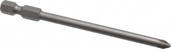 Power Screwdriver Bit: #1 Phillips, PH1 Speciality Point Size, 1/4