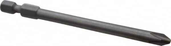 Power Screwdriver Bit: #2 Phillips, PH2 Speciality Point Size, 1/4