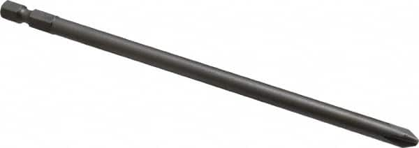 Power Screwdriver Bit: #2 Phillips, PH2 Speciality Point Size, 1/4