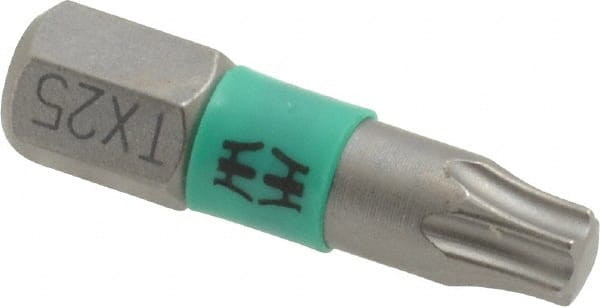 Power Screwdriver Bit: T25 Torx, TX25 Speciality Point Size, 1/4