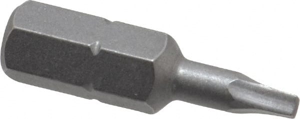 Power Screwdriver Bit: #0 Speciality Point Size, 1/4