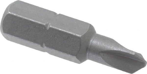 Power Screwdriver Bit: #0 Tri-Wing Speciality Point Size, 1/4