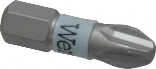 Power Screwdriver Bit: #3 Phillips, PH3 Speciality Point Size, 1/4