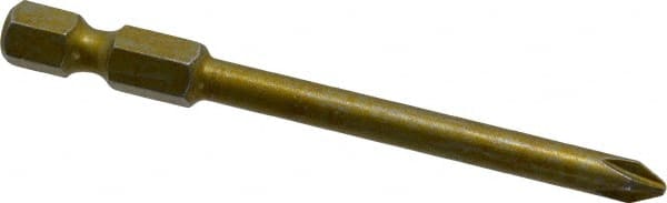 Power Screwdriver Bit: #1 Phillips, PH1 Speciality Point Size, 1/4