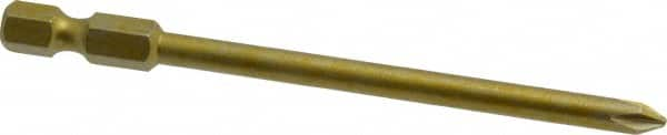 Power Screwdriver Bit: #1 Phillips, PH1 Speciality Point Size, 1/4