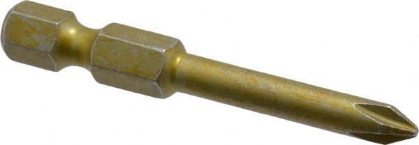 Power Screwdriver Bit: #1 Phillips, PH1 Speciality Point Size, 1/4