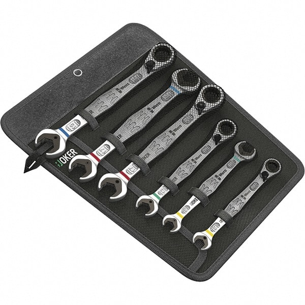 Ratcheting Combination Wrench Set: 6 Pc, Metric MPN:05020022001