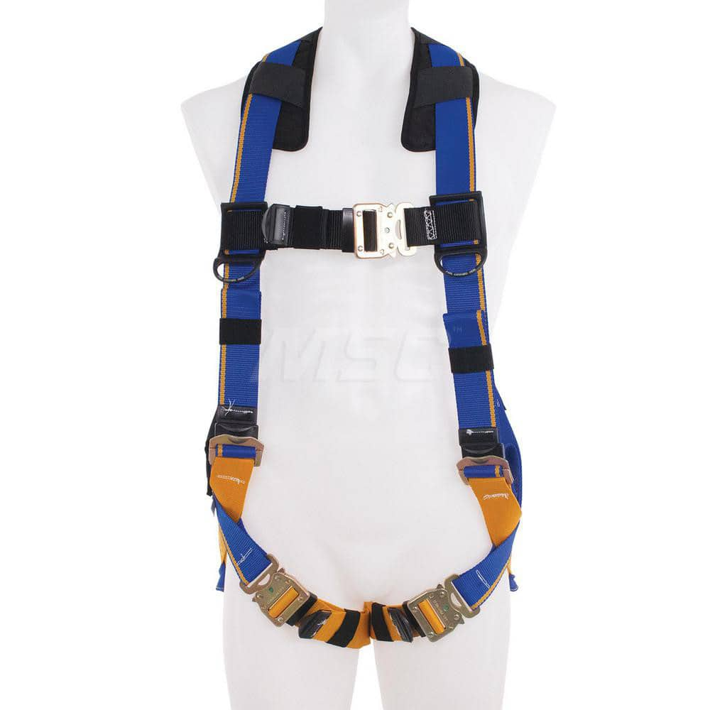 Fall Protection Harnesses: 400 Lb, Single D-Ring Style, Size Medium & Large, For General Industry, Back MPN:H113002