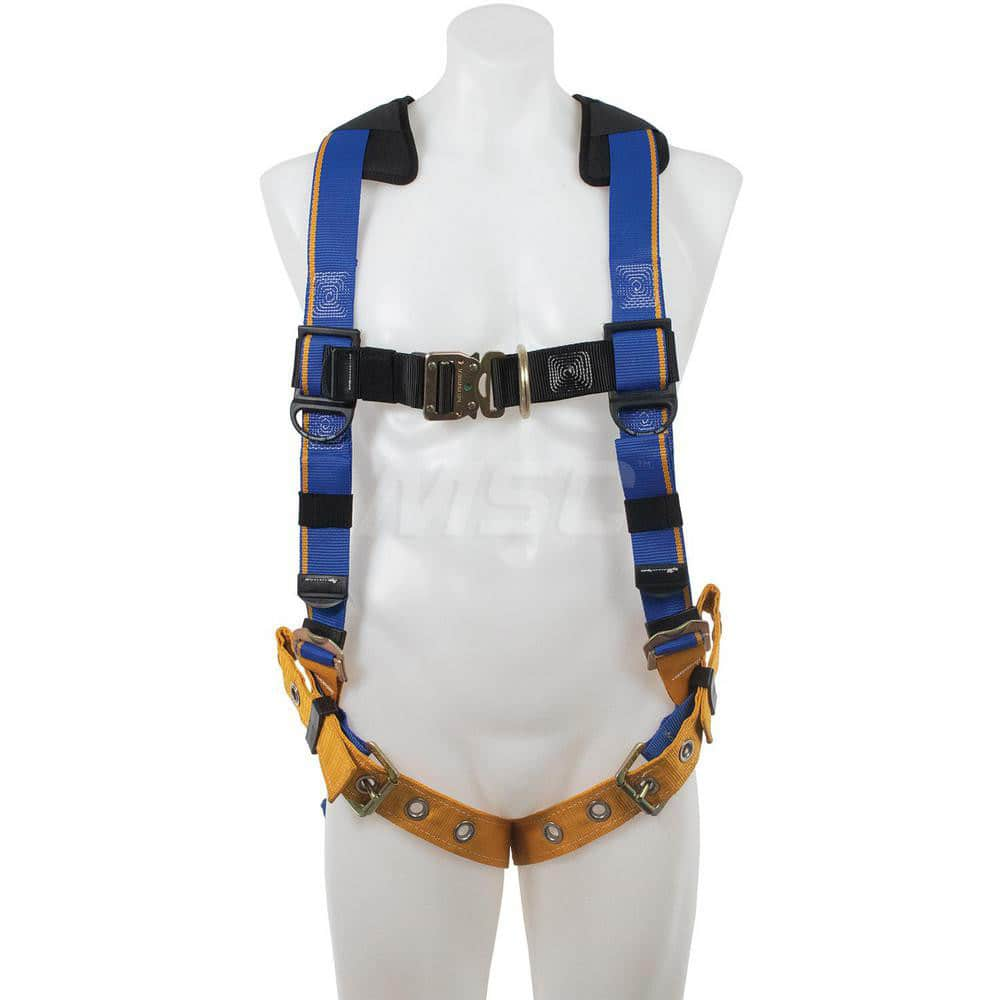 Fall Protection Harnesses: 400 Lb, Back and Side D-Rings Style, Size Small, For Climbing, Back & Hips MPN:H123001