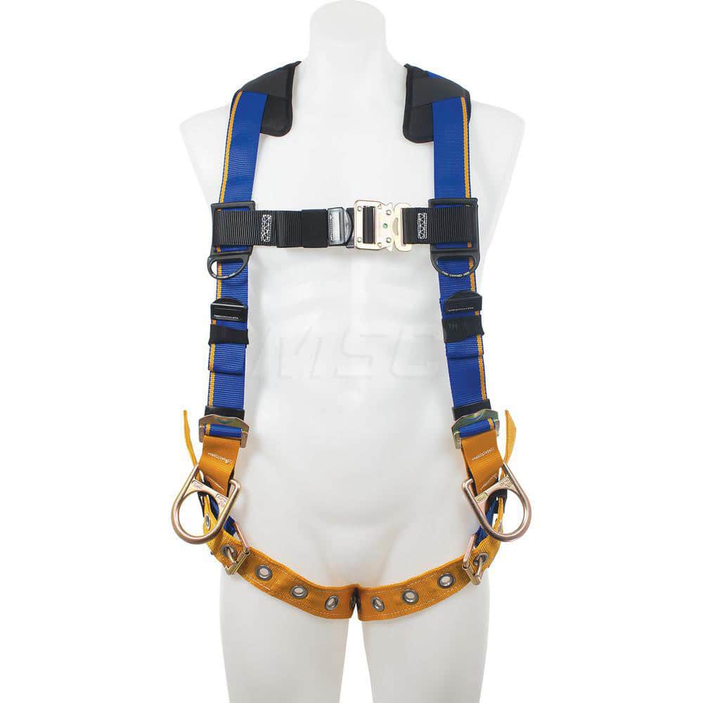 Fall Protection Harnesses: 400 Lb, Back and Side D-Rings Style, Size 2X-Large, For Positioning, Back & Hips MPN:H132005