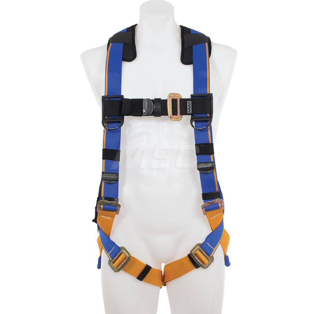 Fall Protection Harnesses: 400 Lb, Single D-Ring Style, Size X-Large, For General Industry, Back MPN:H211004