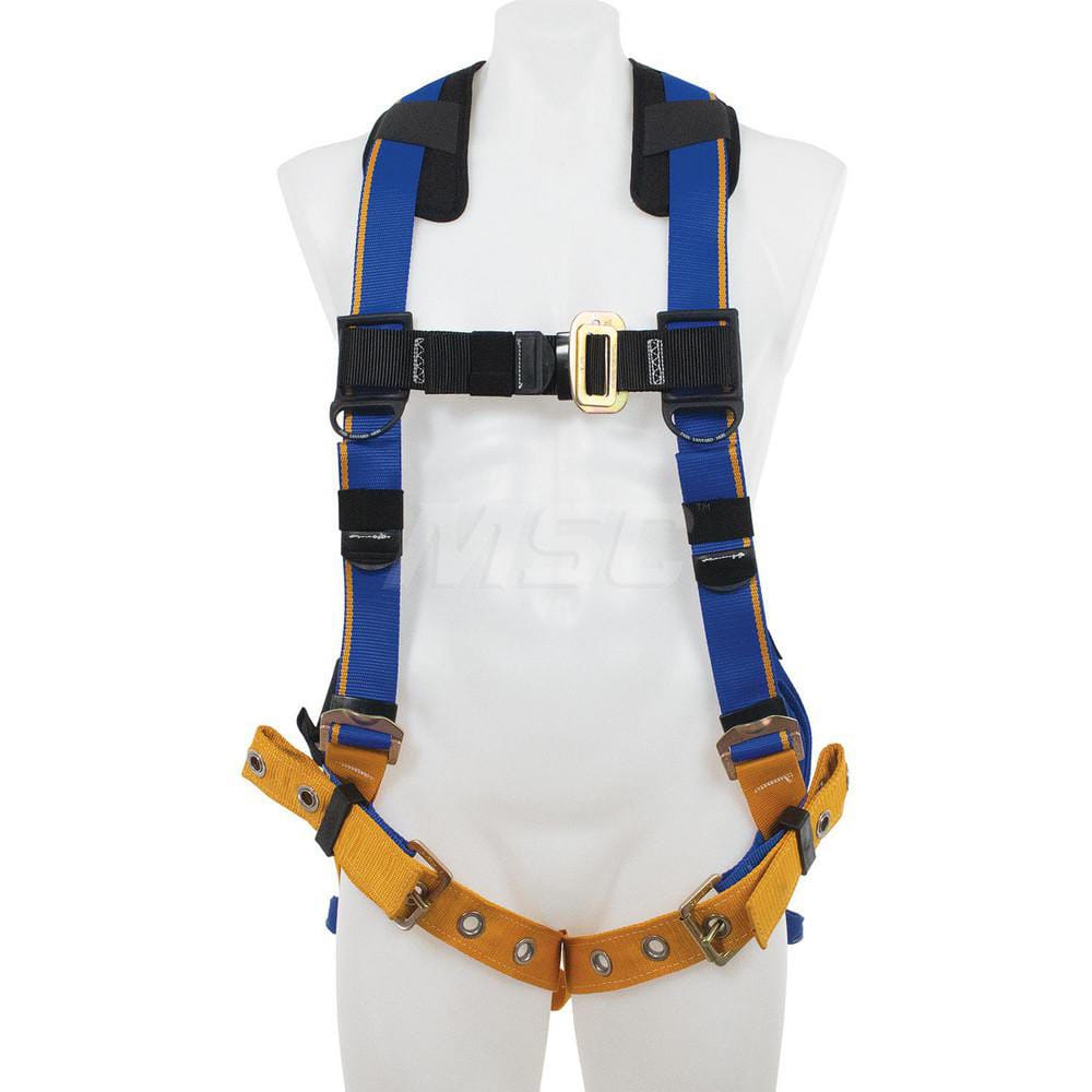 Fall Protection Harnesses: 400 Lb, Single D-Ring Style, Size Medium & Large, For General Industry, Back MPN:H212002