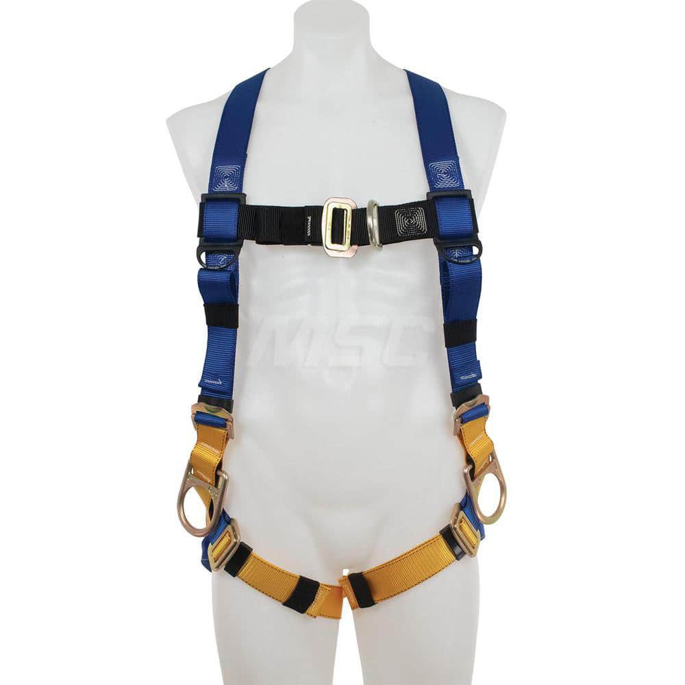 Fall Protection Harnesses: 400 Lb, Front, Back and Side D-Rings Style, Size X-Large, For Climbing & Positioning, Front Back & Hips MPN:H361004