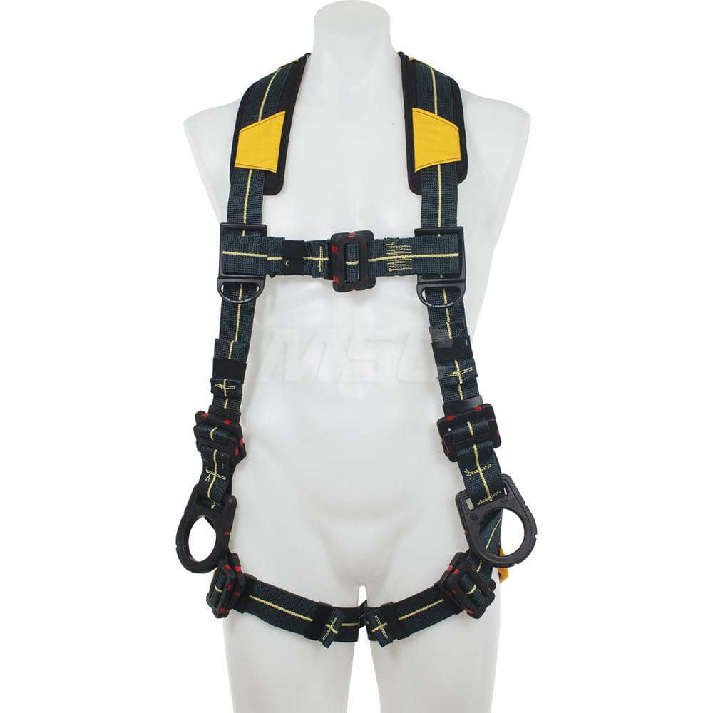Fall Protection Harnesses: 400 Lb, Back and Side D-Rings Style, Size Small, For Positioning, Back & Hips MPN:H934001