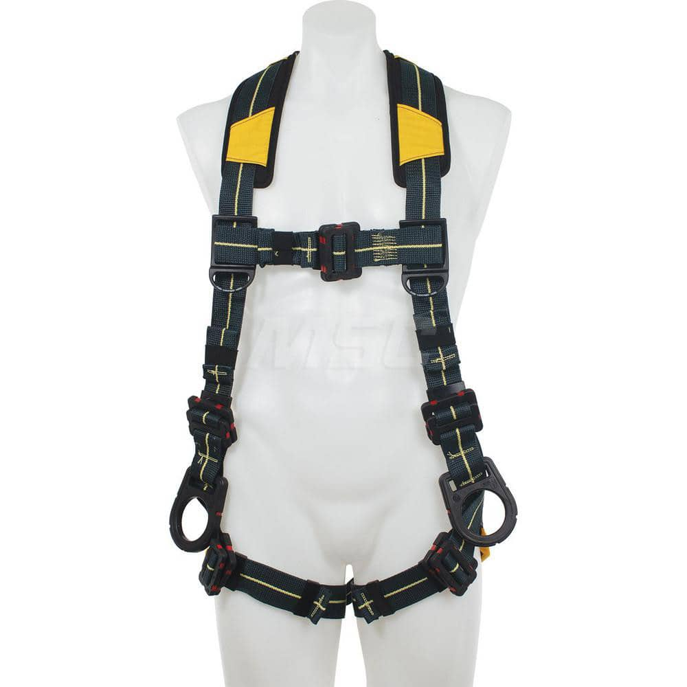 Fall Protection Harnesses: 400 Lb, Back and Side D-Rings Style, Size Medium & Large, For Positioning, Back & Hips MPN:H934002