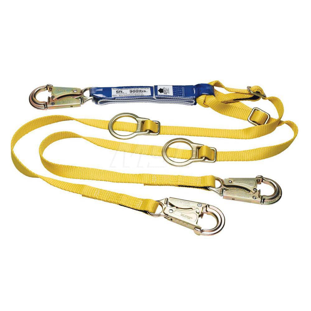 Lanyards & Lifelines, Load Capacity: 5000lb , Construction Type: Webbing , Harness Type: Ladder Climbing , Lanyard End Connection: Snap Hook  MPN:C411102