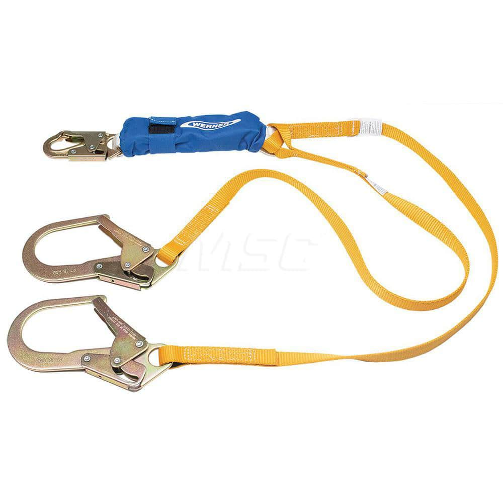 Lanyards & Lifelines, Load Capacity: 5000lb , Construction Type: Webbing , Harness Type: Ladder Climbing , Lanyard End Connection: Snap Hook  MPN:C411200