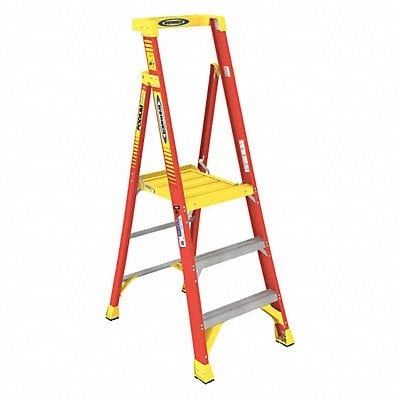 Podium Stepladder 3 ft Fiberglass 300 lb MPN:PD6203