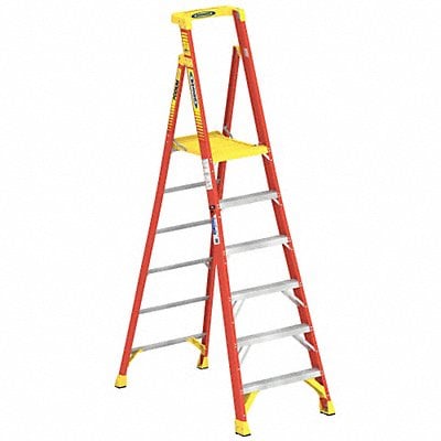 Podium Stepladder 6 ft Fiberglass 300 lb MPN:PD6206