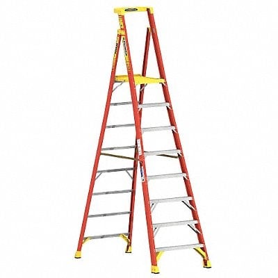 Podium Stepladder 8 ft Fiberglass 300 lb MPN:PD6208