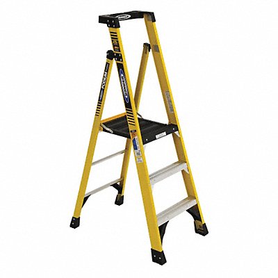 Podium Stepladder 3 ft Fiberglass 375 lb MPN:PD7303