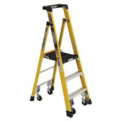 Podium Stepladder 3 ft Fiberglass 375 lb MPN:PD7303-4C