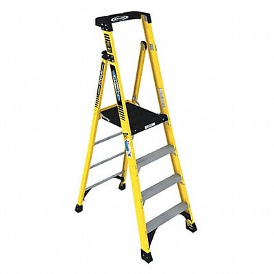 Podium Stepladder 4 ft Fiberglass 375 lb MPN:PD7304