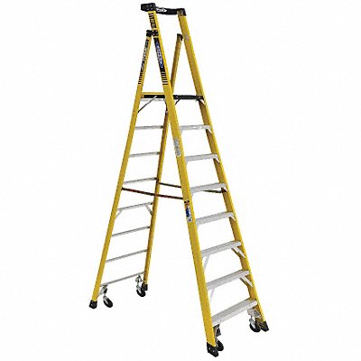 Podium Stepladder 8 ft Fiberglass 375 lb MPN:PD7308-4C