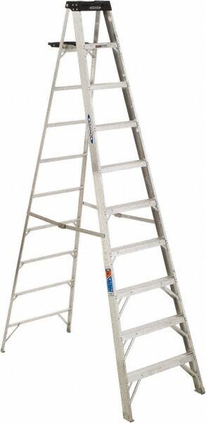 9-Step Aluminum Step Ladder: Type IA, 300 lb Capacity, 10' High MPN:310