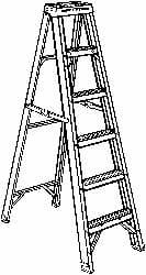 3-Step Fiberglass Step Ladder: Type I, 250 lb Capacity, 4' High MPN:6004