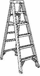 3-Step Fiberglass Step Ladder: Type IA, 300 lb Capacity, 4' High MPN:6204